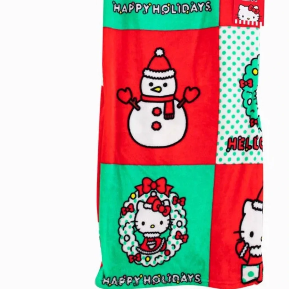Hello Kitty Christmas Plush Silk Throw Blanket